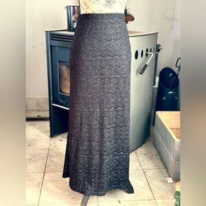 Elegant Black Lace Maxi Skirt